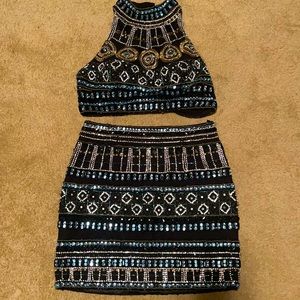 Two piece gem dress from Sherry Hill